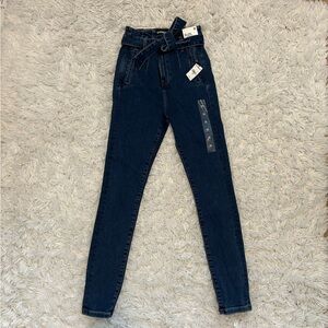 Women's Express High Waist Dark Blue Jeans